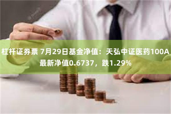 杠杆证券票 7月29日基金净值：天弘中证医药100A最新净值0.6737，跌1.29%