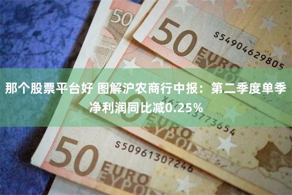 那个股票平台好 图解沪农商行中报：第二季度单季净利润同比减0.25%