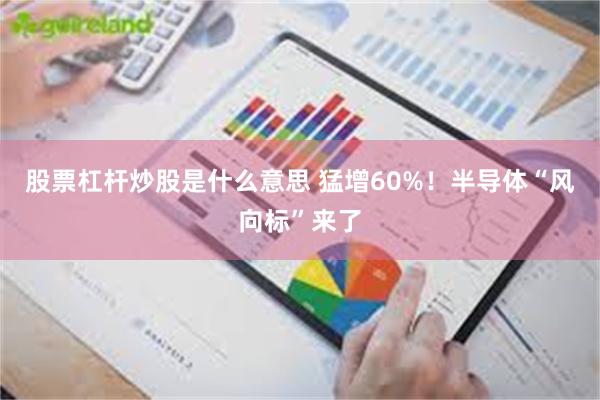 股票杠杆炒股是什么意思 猛增60%！半导体“风向标”来了